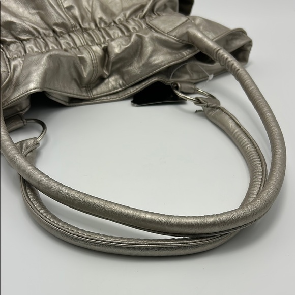 Brighton Valencia Faux leather Handbag Silver Metallic...